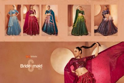 Kf Bridesmaid Vol 29 Exclusive Velvet Embroidery Designer Lehenga Collection